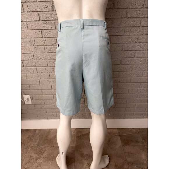 Haggar Men’s Lightweight Blue Pleated Front Shorts Size 38 - Picture 2 of 9